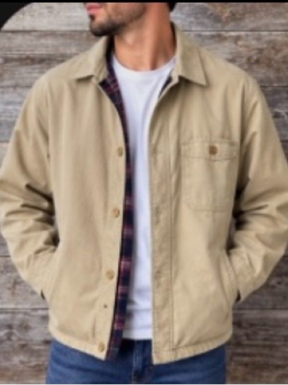 Woolrich Men's Flannel Lined Canvas Jacket XL Tan Beige Workwear Shacket